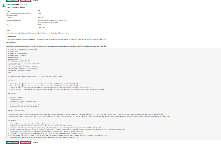 Workforce Second Brain Automation Layer project preview