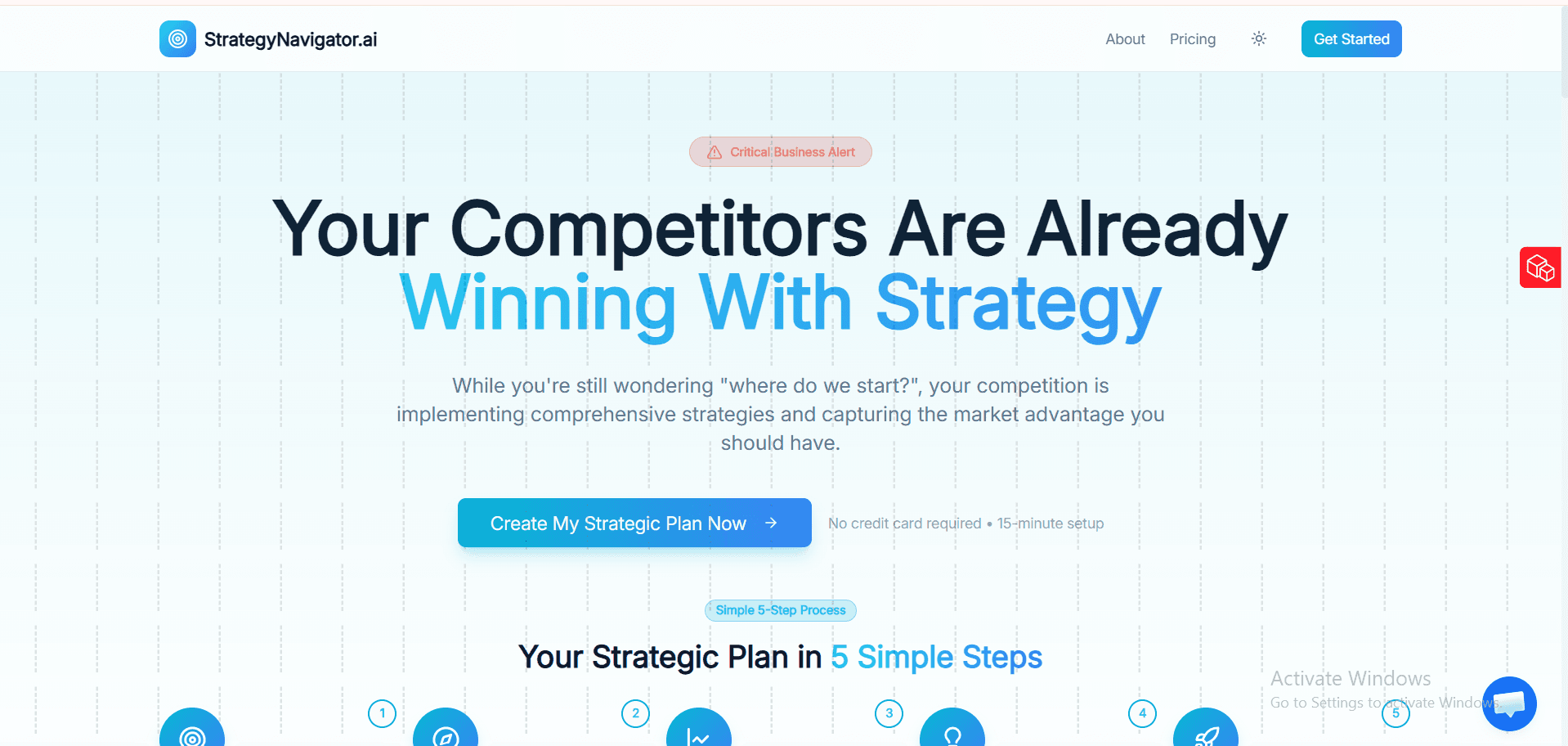 Strategy Navigator — AI SaaS Platform project preview